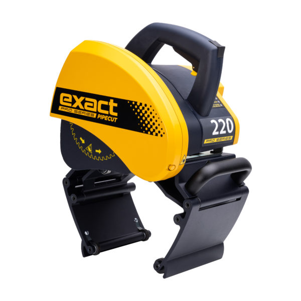 Exact PipeCut 220 Pro Series. Cut small and medium pipe sizes in OD, but with large thickness.