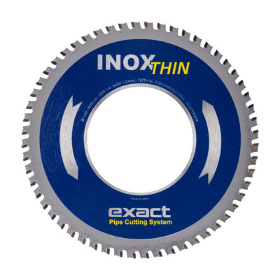 INOX 140 THIN blade for cutting stainless steel pipes. The best exact blade for stainless steel materials.